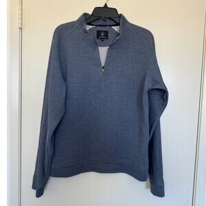 Swannies Men's Blue Quilted Quarter Zip Size Medium